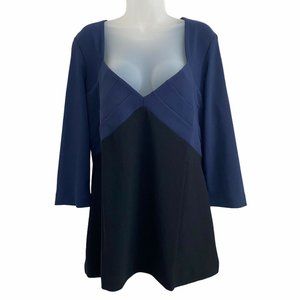 Boston Proper XL Tunic Top Sweetheart 3/4 Sleeve